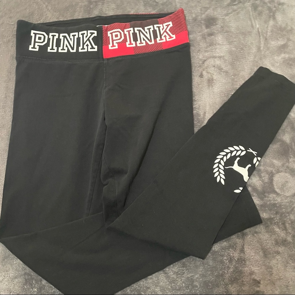VS PINK Buffalo Check Band Logo Legging